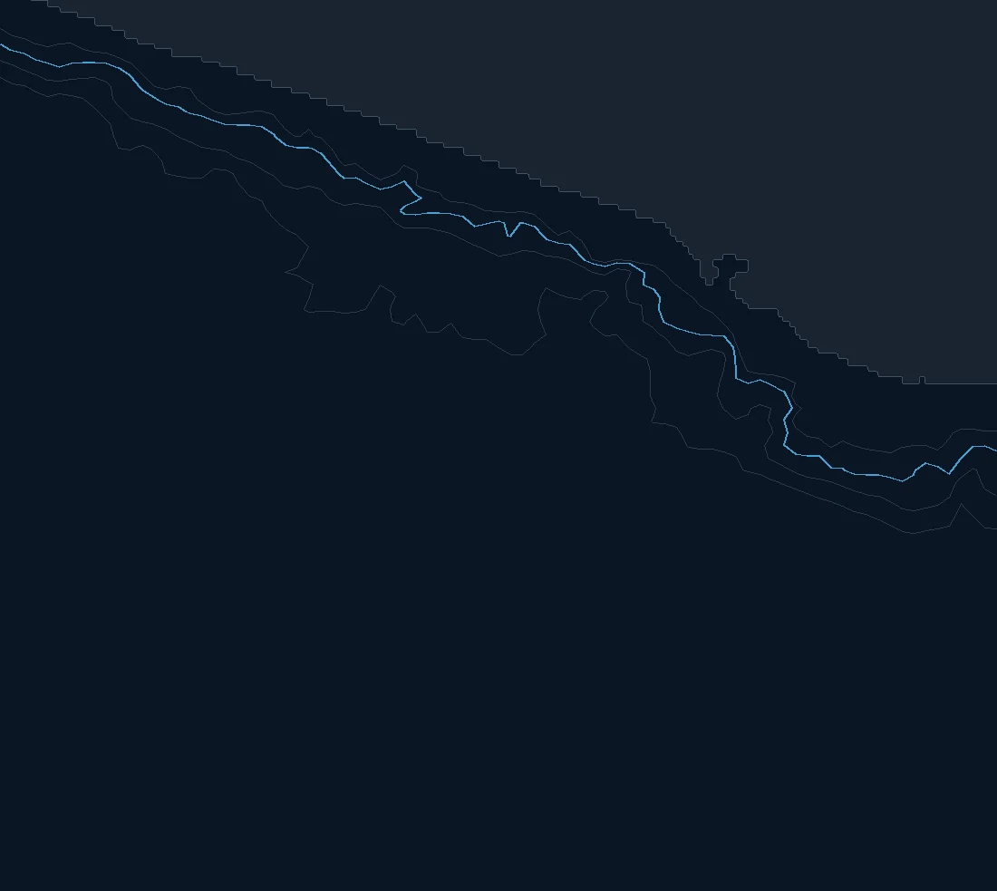 Acapulco bathymetry and named fishing spots base map