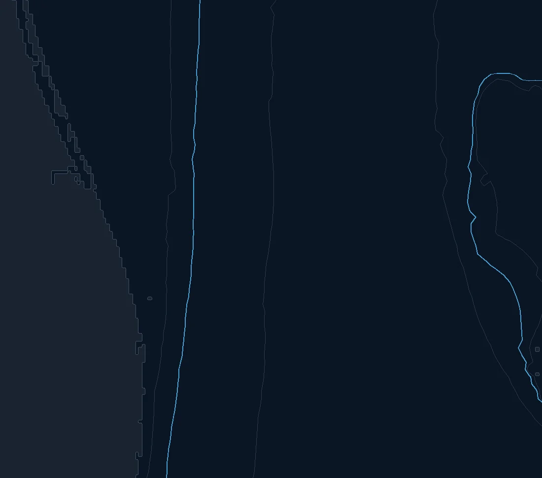 Stuart / Jupiter bathymetry and named fishing spots base map